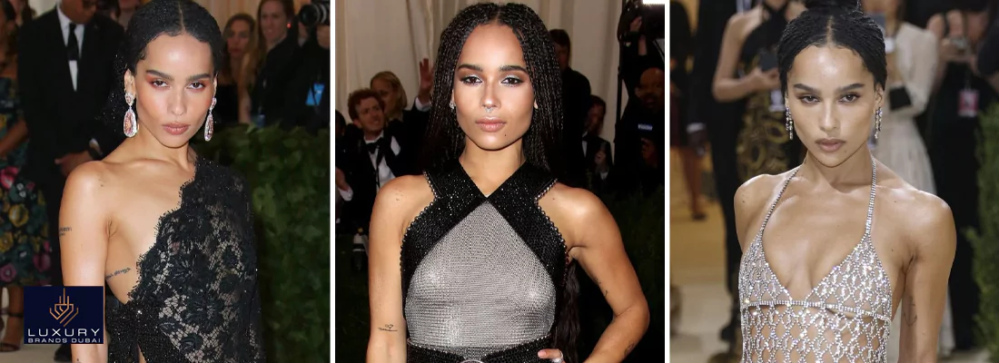 Dresses Worn by Zoe Kravitz at Met Gala from 2015 to 2019