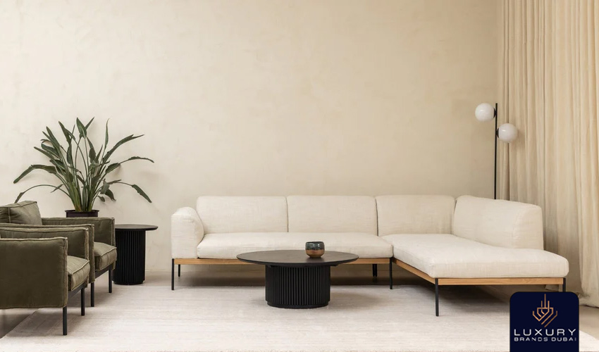 L-shaped luxury sofa set